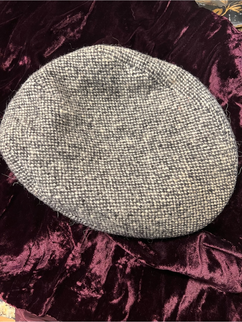 Vintage Moessmer 100% wool newsboy cap, Italy